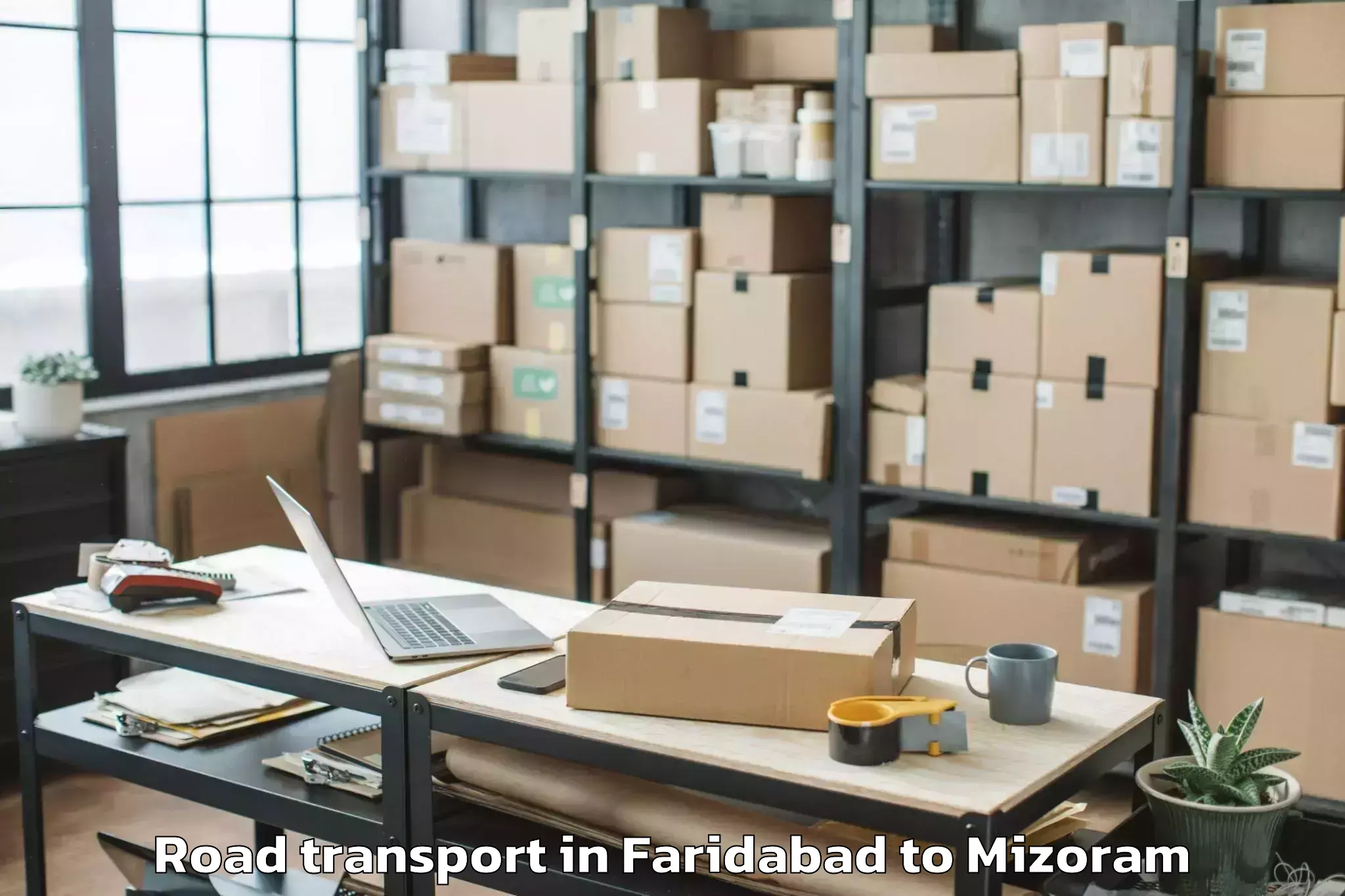 Trusted Faridabad to Saitual Road Transport